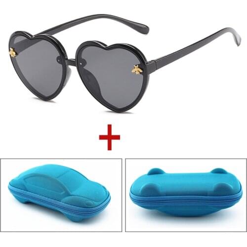 Vintage Bee Kids Sunglasses Fashion Love Heart Children Sunglasses Boys Girls Baby Outdoors Goggle Shades Eyewear Oculos De Sol