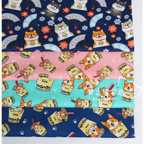 160cm*50cm Fan Lucky Dog baby cotton cloth patchwork fabric Apparel dress cloth DIY bedding quilting fabric material sewing