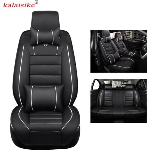 Kalaisike leather universal car seat covers for Isuzu all models D-MAX mu-X 5 seats Automobiles styling auto accessories