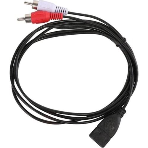 1.5m/5ft USB a Female Sockrt to 2 RCA Male Plug Audio Video Extension Cable Cord Standard Smart Devices Bundle 1 ONLENY