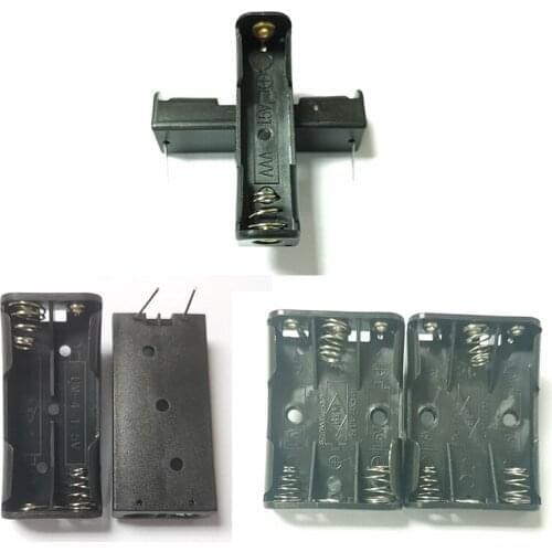 1Pcs 1 2 3 Slots Black Plastic AAA Size Power Battery Storage Case Box Holder With PC Pins