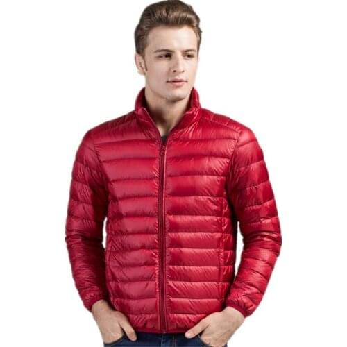 2019 Mens New Style Lightweight down Jacket Mens Stand Collar Winter Coat Plus-sized MENS Wear Mens