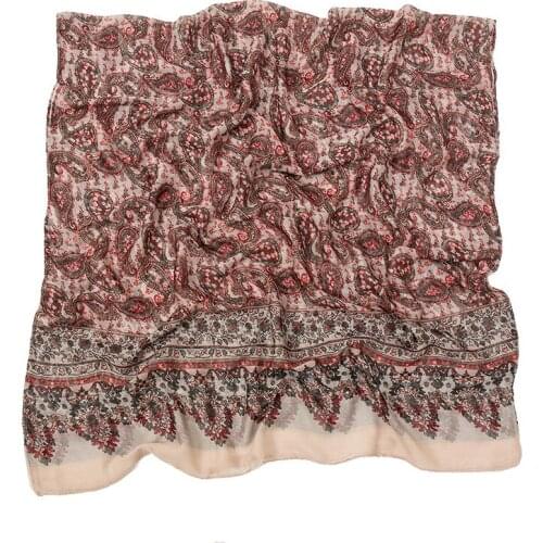 2021 Luxury Brand Women Voile Scarf Fashion Cashew Floral Viscose Scarves Female Shawls Foulard Beach Cover-ups Wraps Bandanas