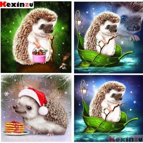 3d Diamond Embroidery Hedgehog Cartoon Wedding Decoration Full 5d Square Diamond Painting Cartoon Pictures Of Rhinestones Gift