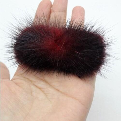 4 Pcs 7x12cm Diy Craft Supplies Big Size Mink Fur Bowknot For Winter Shoes Hats Hair Clip Manual Accessories