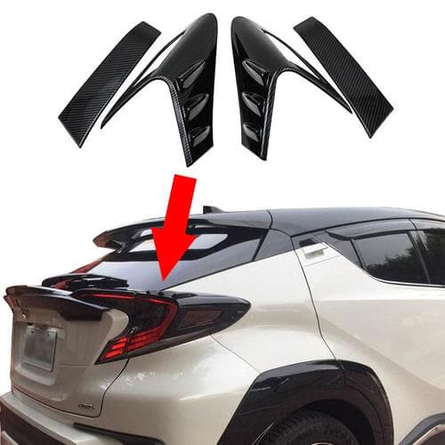 4x Carbon Fiber Color Car Styling Rear Tail light Cover Protector Trim Decoration For Toyota C-HR CHR 2016 2017 2018 ABS Plastic