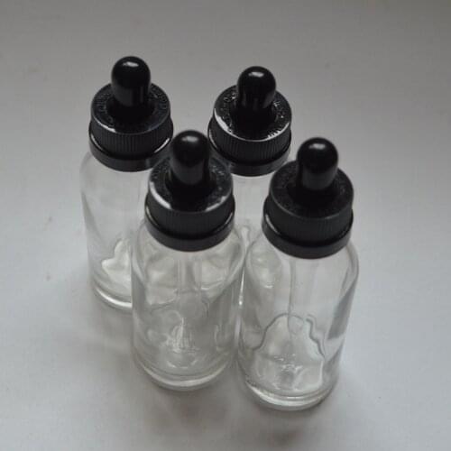 5pcs Clear 30ML Glass Dropper Bottle 1 Oz Empty Bottles With Glass Droppers Essential Oil Perfume Sample Container