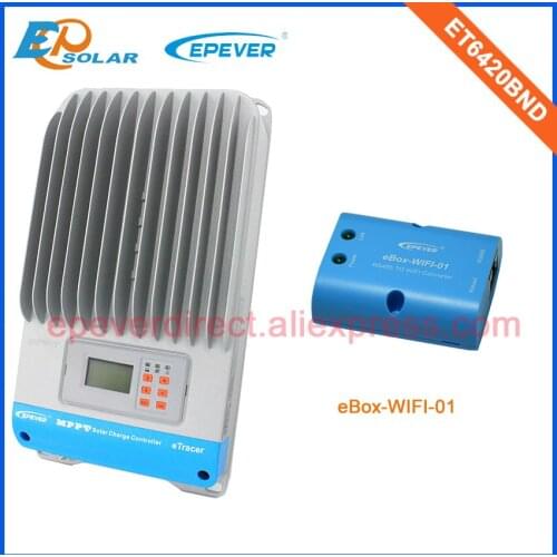 60A 60amp 12v/24v/36v/48v solar controller panel charger MPPT ET6420BND with wifi function Max Pv Input 190V