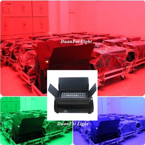 8pcs/lot With Barn door led flood light Ip65 RGBW LED Wall Wash Light 48*10watt 4in1 quad color wash city light outdoor lighting