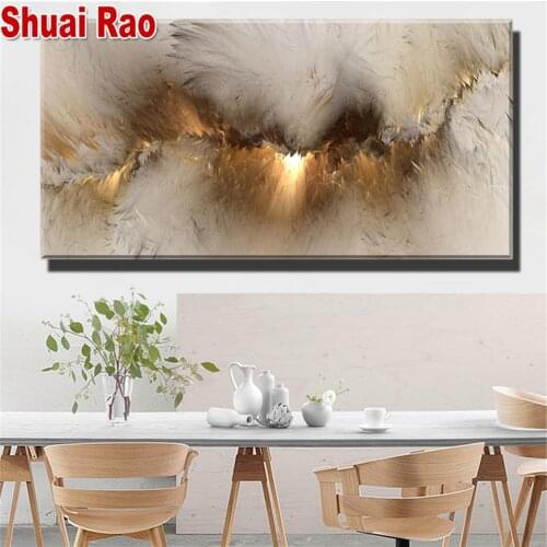 Full square round diamond painting grey yellow Cloud Abstract diamond embroidery 5D rhinestone mosaic diamond inlaid pattern