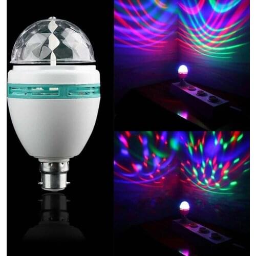 B22 E27 Colorful Party Rotating Stage Room Decoration Accessories RGB LED Light Bulb Flashing Disco DJ Bar KTV Lamp Dropshipping