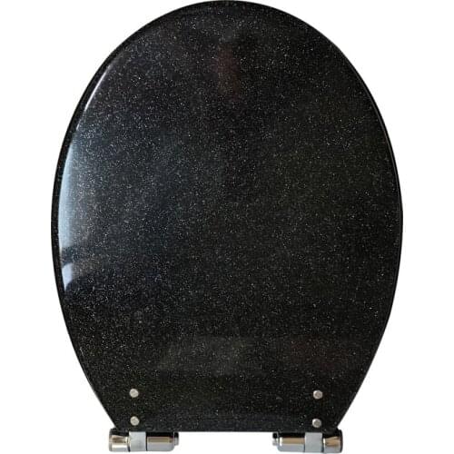European style resin toilet seats lid,black Universal buffer resin toilet seat,Thicken Stylish Slow-Close toilet seat cover