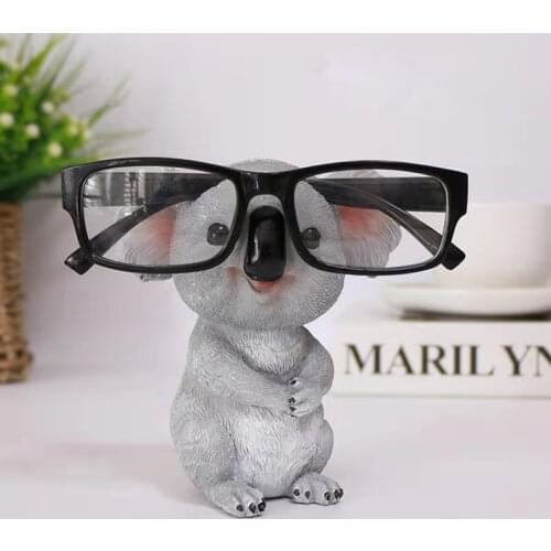 Koala Bear Animal Figurine Eyeglass Holder Retainer Sunglass Holder Spectacle Stand Display Office Home Office Decoration Gift