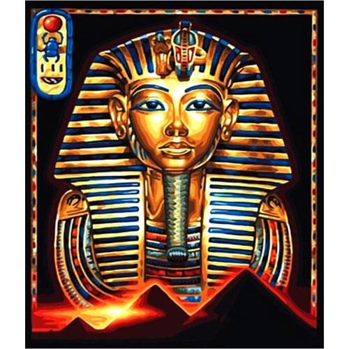 Egyptian Pharaoh Mask Diamond Painting Portrait Round Full Drill Nouveaute DIY Mosaic Embroidery 5D Cross Stitch Home Decor Gift