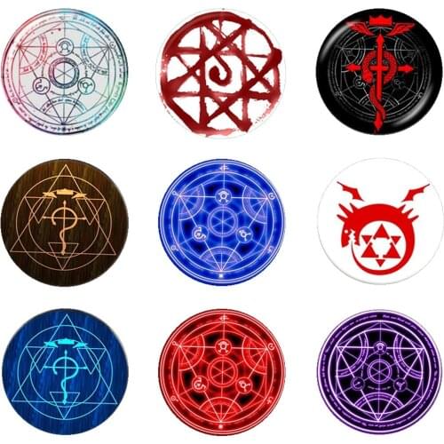 Hot sale 5pcs16mm20mm25mm New Fashion Fullmetal Alchemist Handmade Photo Glass Drop Style Cabochons Jewelry Accessories