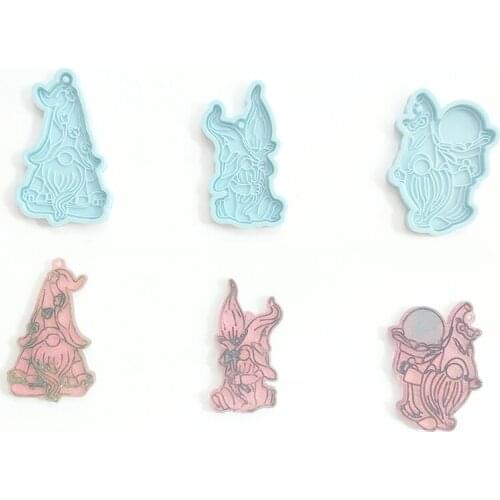 Dwarf Keychain Epoxy Resin Mold Hanging Pendant Silicone Mould DIY Crafts Jewelry Necklace Casting Tools