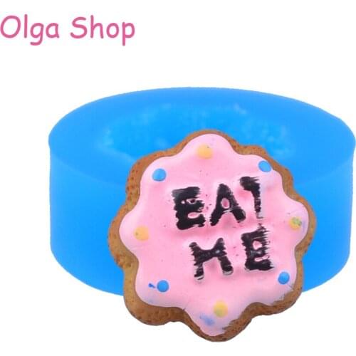 QYL064 19mm EAT ME Cookie Silicone Mold - Cake Decoration, Fondant, Sugarcraft, DIY Biscuit Baking, Chocolate, Candy, Resin Clay