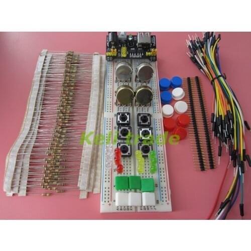 Generic parts package kit + Breadboard power module+MB-102 830 points Bread board kit +65 Flexible jumper wires