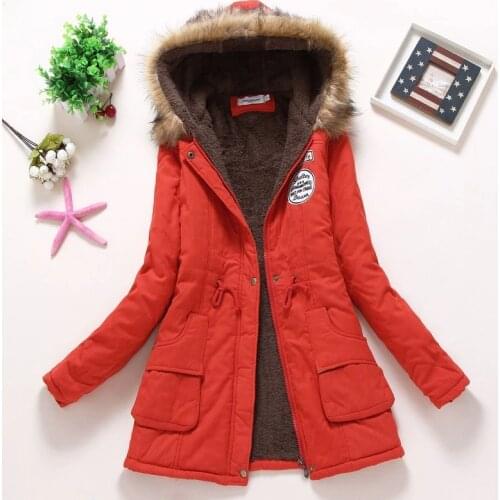 New Winter Military Coats Women Cotton Wadded Hooded Jacket Medium-long Casual Parka Thickness Plus Size Quilt Snow Outwear