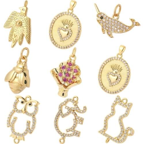 Bee Bird Animals Plants Earrings Charms Diy Pendant Necklace Gold Designer Charms for Jewelry Making Phone Nail Butterfly