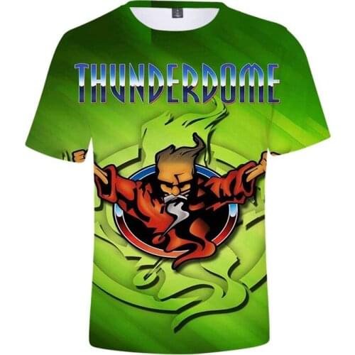 Popular New Hardcore Thunderdome Hip Pop T-shirt O-neck 3D Summer Casual Music Festival Fashion Arrival Adult/kid Short Sleeve