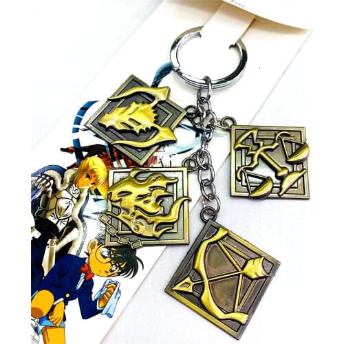Anime Fate/stay night Casual Alloy Key Chain Women Fashion Key Ring High Quality Girl Cartoon Cosplay Accessories Gifts