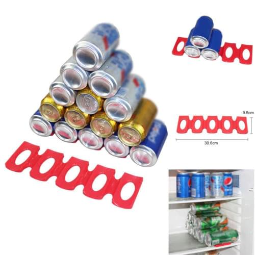 Fridge Silicone Pad Folding Beer Can Wine Bottle Rack Space Saver Stacking Tool