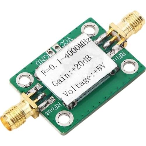 Top 0.1-4000MHz 20DB Broadband Amplifier Low Noise with Microwave RF Module AMP LNA Wide Band Signal