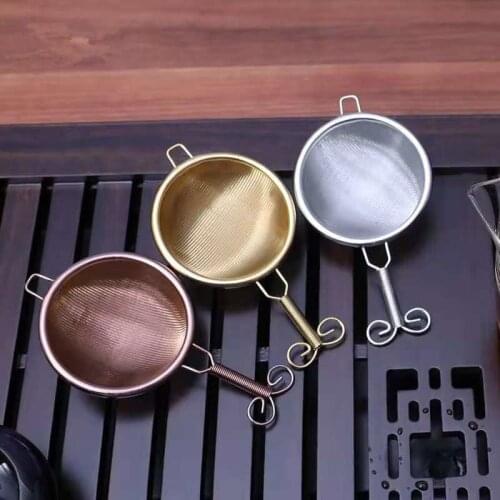 Creative Double Layer Stainless Steel Tea Strainer Tea Funnel Filter Net Japanese Style Tea Funnel Kung Fu Tea Set Tea Filter