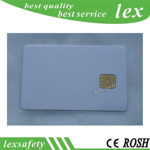 10PCS/Lot Printable Blank White Iso7816 SLE 8k Bits Contact Ic Smart Cards Sample Card,Plastic SLE4428 IC Card