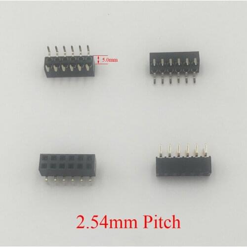 2*5 2x5 2*6 2x6 2*7 2x7 Pin 10P 12P 14P 2.54mm Pitch 5mm Height U Type Female Socket Double Row Right Angle SMT Pin Header Strip