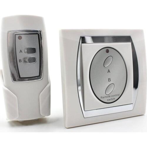 2-Channel Digital Wireless Remote Control Indoor Power Switch with A and B buttons