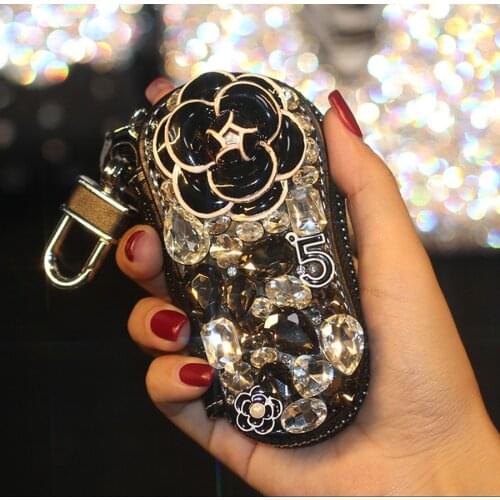 New Bling Bling Car Key Case Full Cover Shell Auto Key Protection Diamond Car Accessories for Girls Woman for Bmw F10 Bmw F30