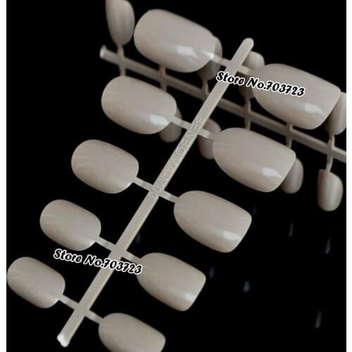 24 hot nail surface refined sugar oval fake nails short section of shiny Brown 364X