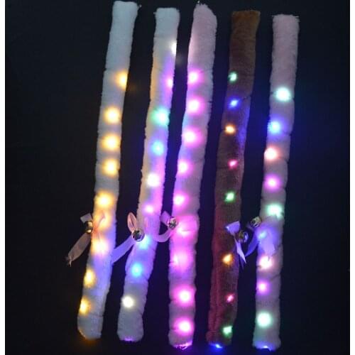 50cm LED Light Glow Animal Tail Fox Cat Tails For Cosplay Props Role Play home decor wedding birthday Christmas New Year Gift