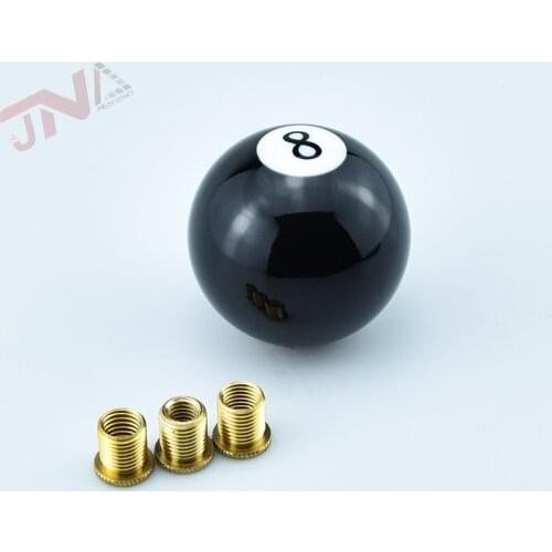 6PCS New Black 8 Eight Gear Shift Knob Pool Billiard Ball Shift Knob