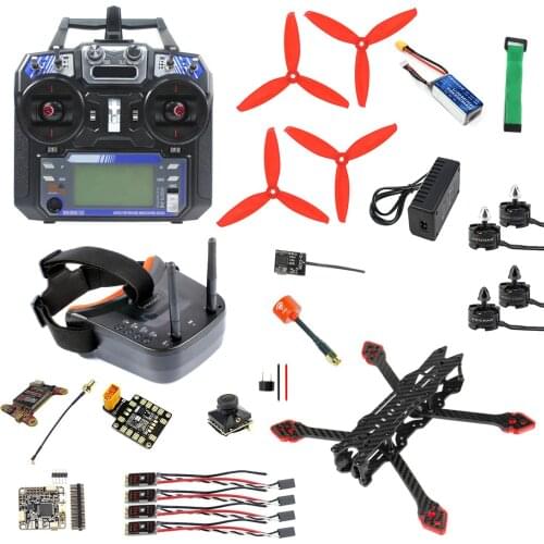 F4-X2 225mm FPV Drone Quadcopter Antenna Carbon Fiber Frame 2-3S BL32-35A BLHeli_32 Betaflight 1200TVL 2.1mmPAL Camera