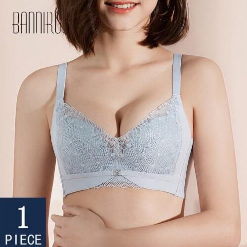 BANNIROU Sexy Womens Bras Lingerie Women Underwear For Woman Bralette Active Wire Free Push Up Lingerie Convertible Straps Bra