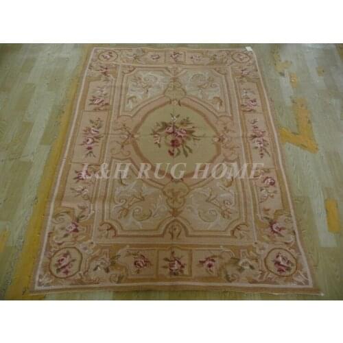 Free Shipping 4'x6' Needlepoint Rugs, Handmade carpet 100% New Zealand Wool