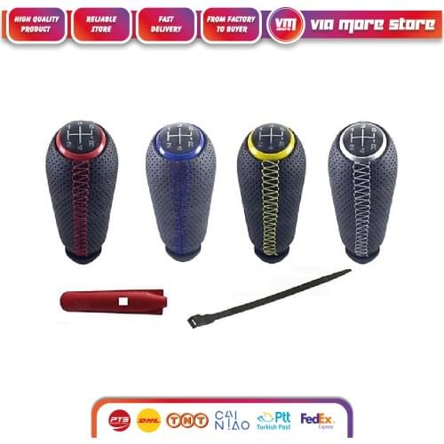 For Megane 2 Megane 3 Clio 3 Clio 4 Fluence Scenic Sybol Leather Shift Knob Colorful Gear Shift Knobs High Quality auto Accessory