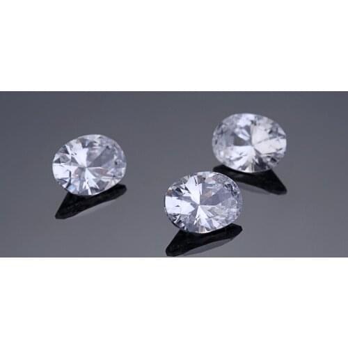 Crystal Clear Transparent Color Oval Shape 3x5-10x12mm Quality AAA Synthetic Gems Cubic Zirconia Stones For Jewelry Accessories