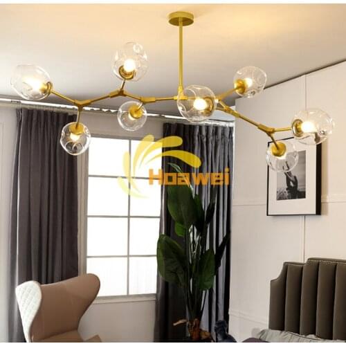 Nordic Lustre LED Chandelier Lighting Modern Glass Chandelier For Bedroom LOFT Kitchen Light Fixtures Homd Decor Chandelier Lamp