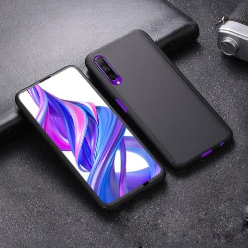 For Huawei Y9S 360 Degree Full Matte Cover Case with Tempered Glass On For Huawei Y9S STK-L21 STK-LX3