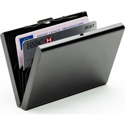 Stainless Steel Aluminium Metal Case Box Business Credit Card&ID Holder Case Cover Coin Purse card case Rfid wallet