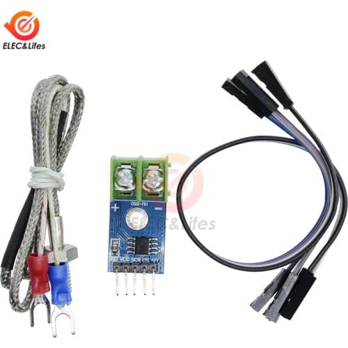 5V 50mA MAX6675 Module + K Type Thermocouple Module Temperature Sensor Tester -200-1300°C Module with Dupont Cable for arduino