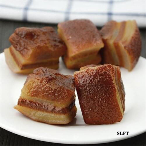 Artificial food dining room hall hotel restaurant store shop decoration display props fake simulation pork block slices model