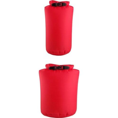 Pack of 2 Outdoor Waterproof Dry Pack for Kayaking Rafting bag 6L+12L Red