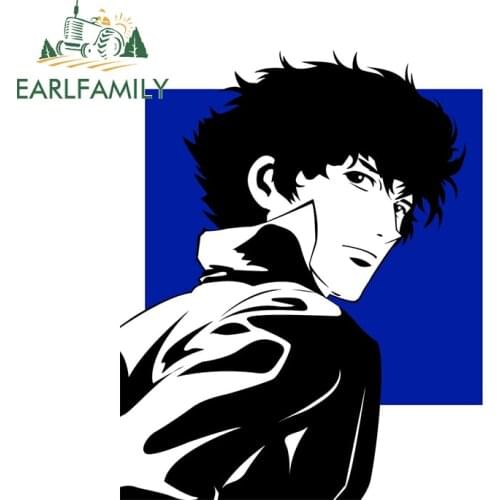 EARLFAMILY 13cm x 10.6cm for Cowboy Bebop Car Stickers Occlusion Waterproof Windshield Snowboard Bumper Camper DIY Anime Decal