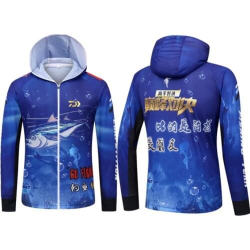 Anti-UV DAIWA Fishing Clothes Long Sleeve Ultra-Light Hooded Fishing Clothing Quick Dry Breathable Sun Protection Fishing Shirt