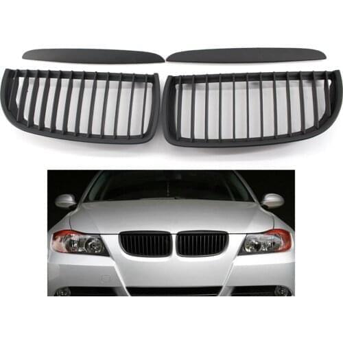 Racing Grilles Front Center Wide Kidney Hood Grille for BMW E90 E91 3 Series 05-08 328i 328xi 335xi 325i 330i 330xi 4 Door